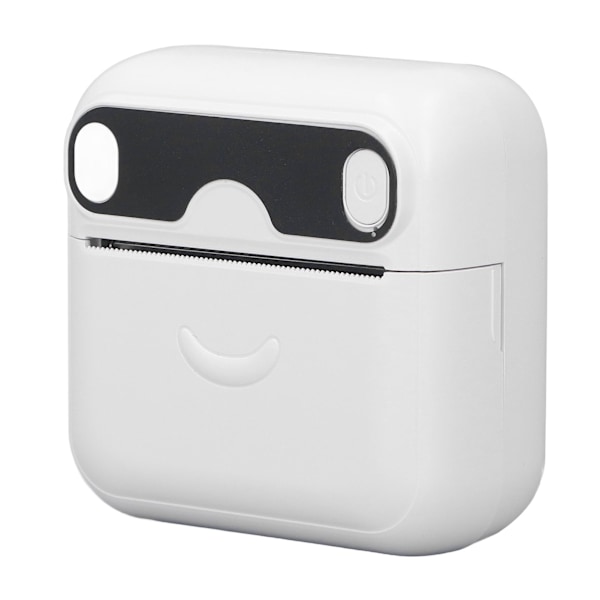 Mini-tulostin Bluetooth-yhteydellä, musteeton tulostus, paperi mukana, virheiden korjaamiseen, valkoinen