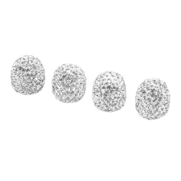 4 kpl Bling Venttiilin Varsi Suojukset 15mm Varsi Ilmakansi Rengaskoriste Yleismallinen Auto Moottoripyörä Hopea