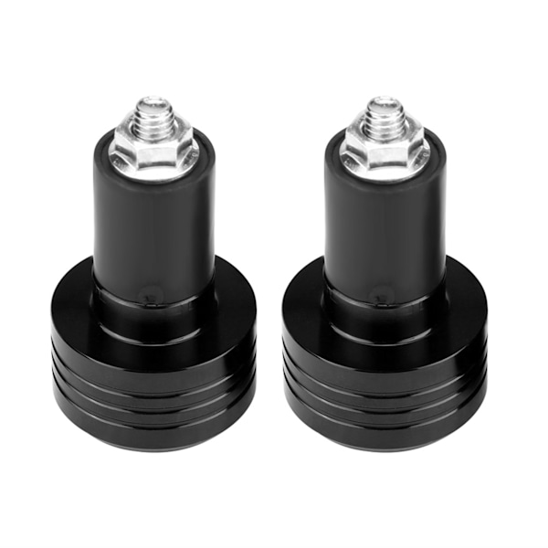 Par af 22mm Universelle Aluminium Motorcykel Greb Styrstang Ender Vægt Balance Stik Sort
