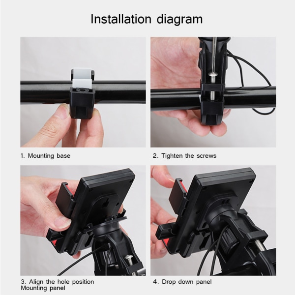 Universal Telefonholder MTB Motorcykel Til 4-6,5 tommer Mobiltelefon Cykelbeslag