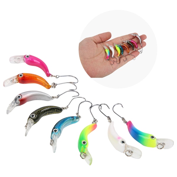 Luya Fishing Lures 3D Synkende Fake Fish Hard Baits Action Wobblers Tackle tilbehør