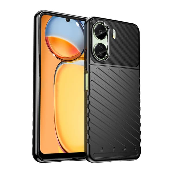 Beskyttelsesdeksel Thunder Case til Xiaomi Redmi 13c - Svart 0.0