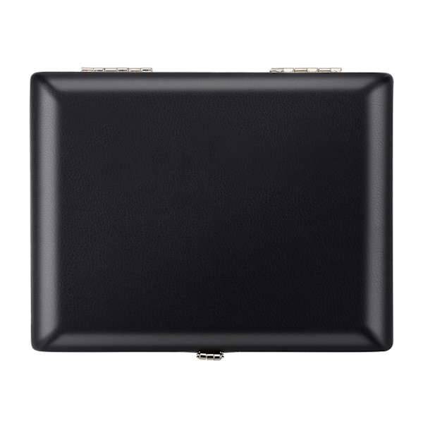 PU lædercover Sort saxofon Klarinet Reed Container Box Case med Slots til 6 stk Reeds