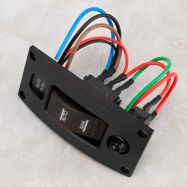 ON OFF Deluxe LED Vippebryter Lensepumpe Bryterpanel Strømbryter