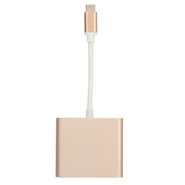 USB C Multiport Adapter 3 i 1 Typ C USB3.0 till HD Multimedia Output USB C Hub för bärbara surfplattor Typ C-enheter Rose Gold