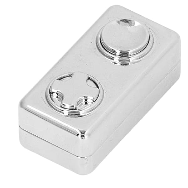 Magnetisk Skyder Sensorisk Legetøj Terningformet 2 Knapper Lindrer Stress Fingerspids Push Skyder Legetøj Sølv