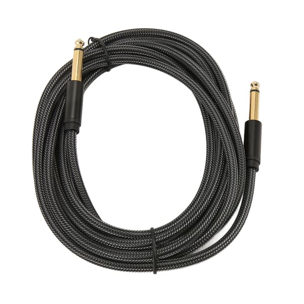 Gitarrkabel Professionell 1/4 tum 6,35 mm hane Nylonflätad instrumentförstärkarkabel för bas, keyboards, högtalare 3m / 9.8ft