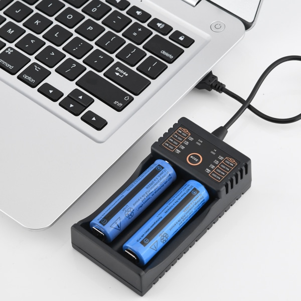 Liitokala Lii-202 USB batteriladdare för 18650 / 18490 / 18350 / 17670 / 17500 / 16340(RCR123)
