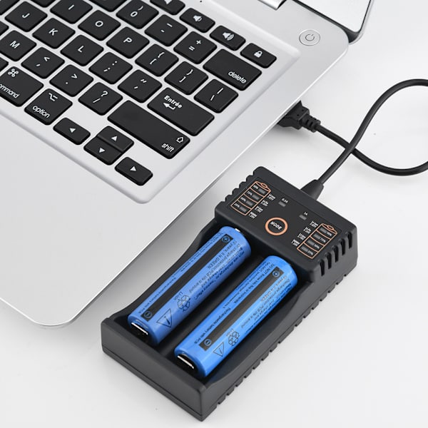 Liitokala Lii-202 USB-batterilader for 18650 / 18490 / 18350 / 17670 / 17500 / 16340(RCR123)
