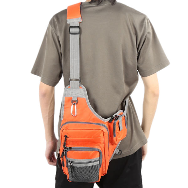 Fiskeveske Midje Utendørs Sport Multifuction Canvas for Sykling FjellklatringOrange