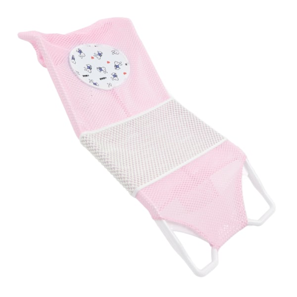 Baby Mesh Badekar Pute Koselig Tegneserie Trygg Ergonomisk Nyfødt Badekar Støttenett Matte for Hjem Rosa