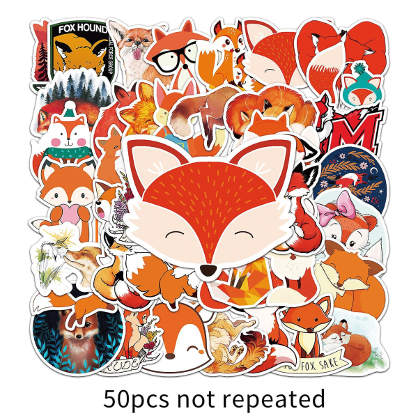 Personlige Sly Fox-klistermærker - 50 ark til scootere, tablets, bagage og gør-det-selv