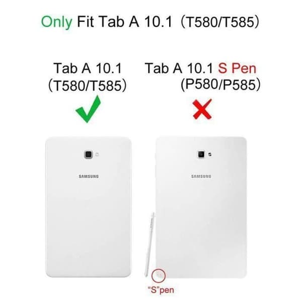 Etui til Samsung Galaxy Tab A6 10.1 SM-T580 - SM-T585 (2016) - Sort MC25339