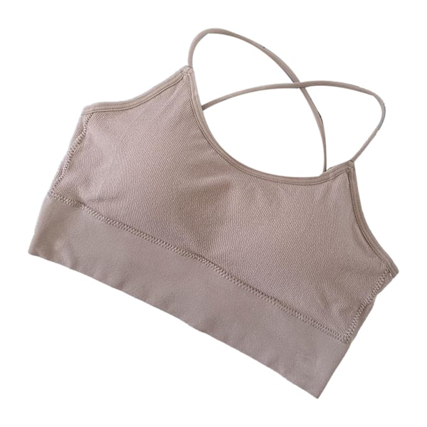Naisten Lyhyt Tank Top Ristiriitaiset Spaghettihihnat Slim Fit Pehmustettu Tank Top Päivittäiseen Käyttöön Harmaa Vapaa Koko