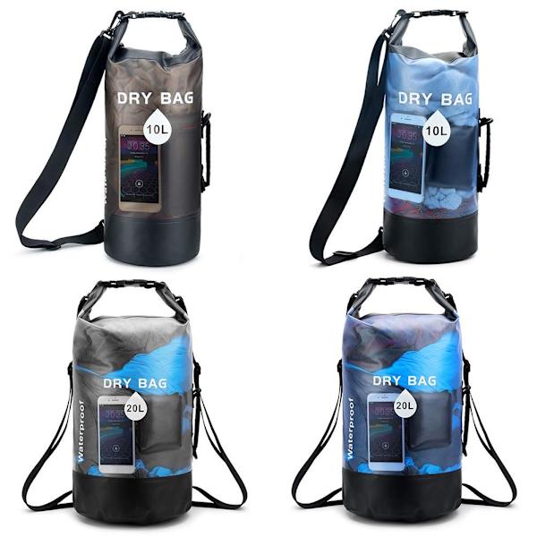 Dry Bag Transparent Vattentät Dry Bag Bärbar Outdoor Rafting Vattentät väska för fiskebåtstrand