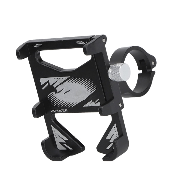 Cykel Phone Mount Holder Aluminiumslegering Motorcykel Cykelstyr monteret 360 graders rotation sort