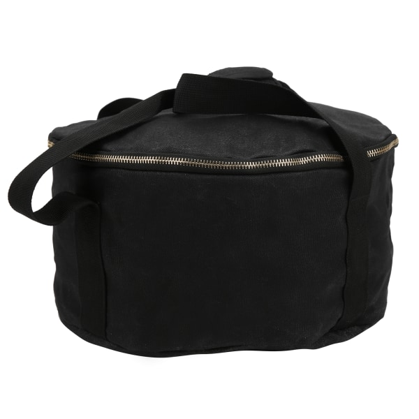 Camping Pot Storage Bag Rese Bärbar Dammtät Gjutjärn Pan Kaminer Bärväska för PicnicBlack