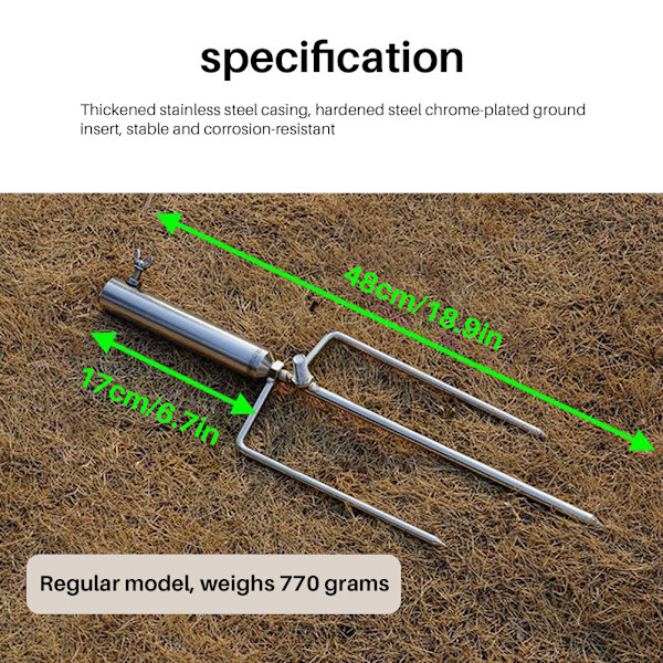 Fiskeholder Paraply Ground Spike Foldbar Strandstativ Udendørs Have Parasol Indsæt Stik Stik Vindtæt Paraply Ground Spike