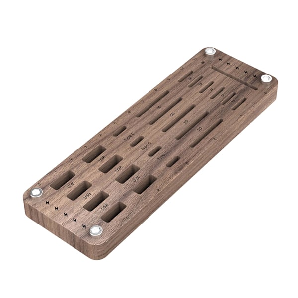 SDTF Oppbevaringsboks i tre Minnekort CF Organizer Skrivebord Oppbevaringsboks Simkort Pin U Disk Display Holder