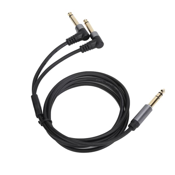 1,5 m 4,9 ft 6,35 mm Stereo til Mono Adapterkabel Han til Han Audio Splitter