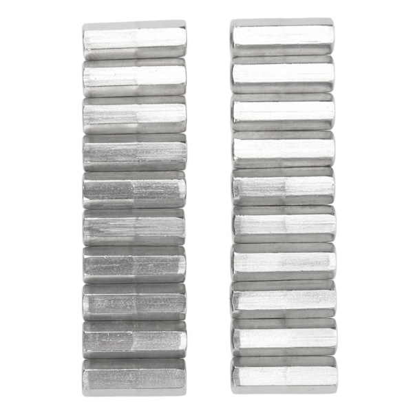 20 st Hex Kopplingsmutter M5x0.8 L25mm Rost Korrosionsbeständig Rostfreier Stahl Gewindestangenverbinder