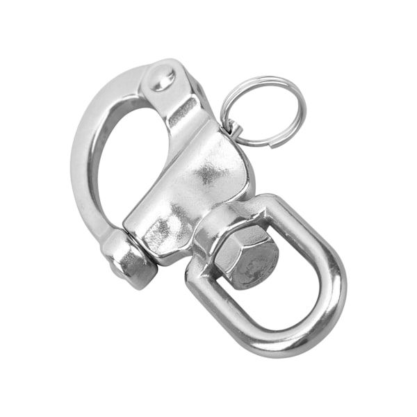Roterende fjærkrok Rustfritt stål Snap Clip Spenne Spenne Metal Hardware Accessories70mm