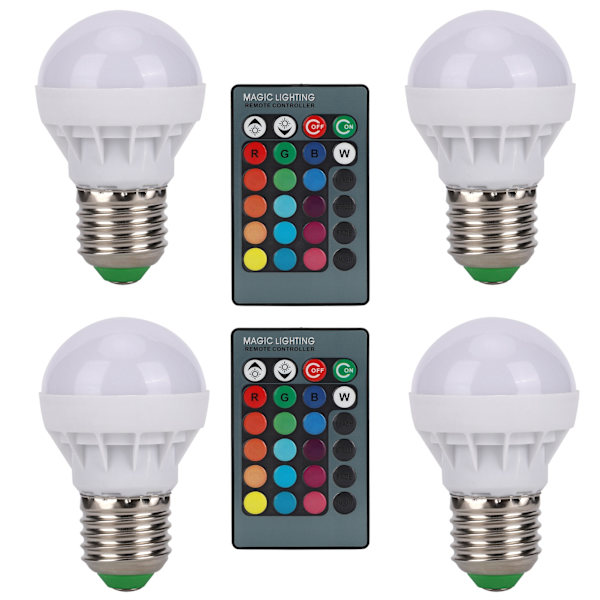 E27 RGB Färgförändrande Ljuskällor 40W LED-Ljuskälla med Fjärrkontroll för Hem Sovrumsdekor 85V-265V