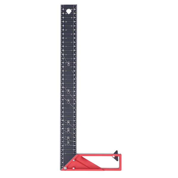 Vinkelhake i trä 30° 45° 90° 3 mm tjocklek Justerbar Hög noggrannhet Universell för mätning 40 cm/15,75 tum
