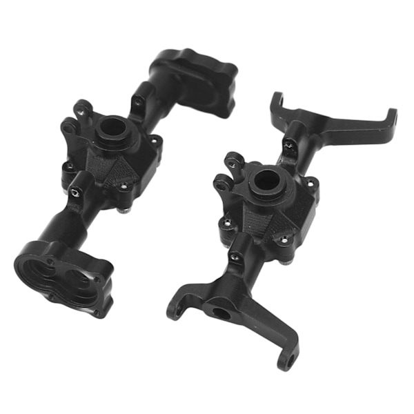 RC Etu- ja Taka-akselin Kotelo Alumiiniseos CNC Akselin Kotelosetti FMS FCX24 1/24 RC Autolle Musta