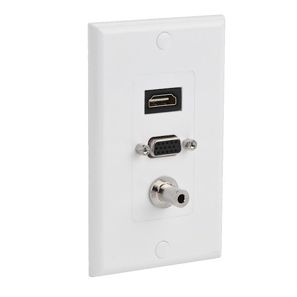Audio Video DC 3,5 mm naaras HDMI + VGA 3 in 1 -pistoke Paneelin laturin lähtö