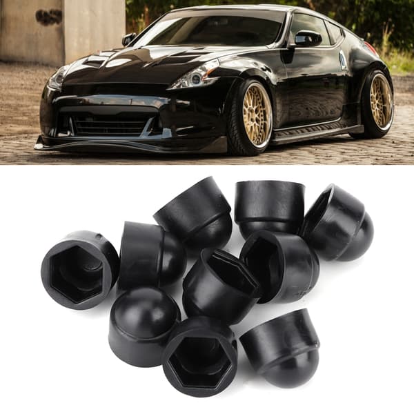 10 st 15mm/0.59in M8 Plast Hex Skruvar Muttrar Huvudskydd Tillbehör