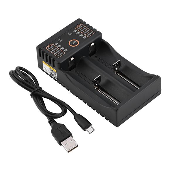 Liitokala Lii-202 USB-batterilader for 18650 / 18490 / 18350 / 17670 / 17500 / 16340(RCR123)