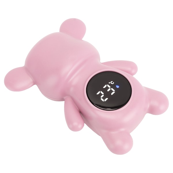 Digitalt Baby Badetermometer Bjørn Form Sikkerhedsskærm Vandtermometer Rumtemperatur Spædbarn Baby Badelegetøj Pink