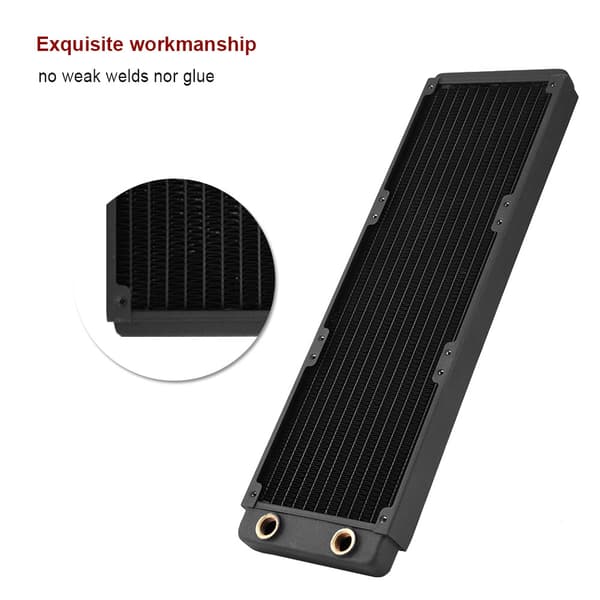 Kobber Radiator Køleplade Computer Vandkøling Væske Varmeveksler (360mm)