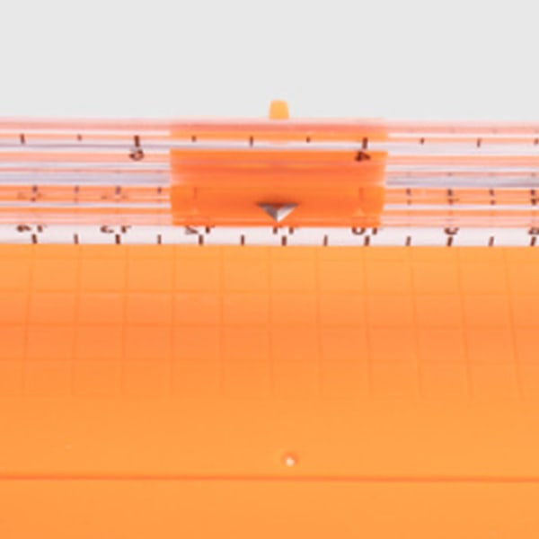 Papirskærer Orange 2-vejs klinge Dobbeltskala Plaststål 27x8,5x2,5 cm Scrapbog Papir Trimmer til hjemmet