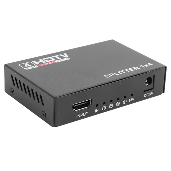 Video Splitter 1 In 4 Out 1080P Stöd Plug and Play USB Power Alloy Case HD Splitter för stationär dator