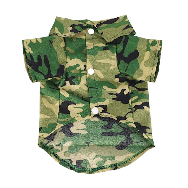 Hundetrøje Hudvenlig Åndbar Mode Vaskbar Kæledyrsbeklædning Til Forår Sommer XZCS18 Grøn Camouflage S