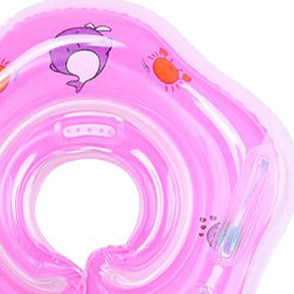 Spædbarns Hals Flyder Dobbelt Luftdyse PVC Dobbelt Luftpose Lækagesikker Spædbarns Svømmehalsring til Spædbarn Pink