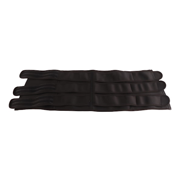 Talje-træner i polyester med lynlås, unisex, multifunktionel taljebandage til sport, sort, M