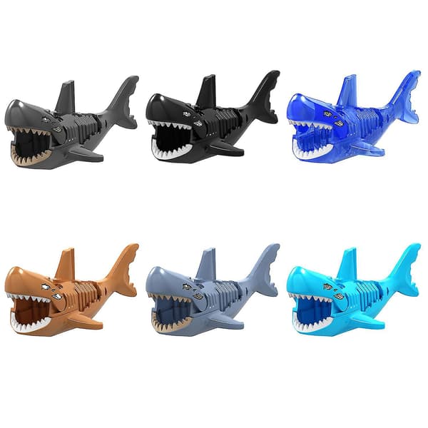 st Ghost Shark Byggklossar Actionfigur Leksak för Barn Grey