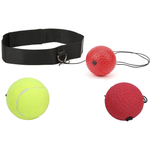 3st set Boxningsboll Fighting Training Bounce Response Ball Huvudmonterade tillbehör