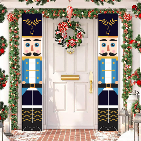 Christmas nutcracker banner xmas door decoration porch