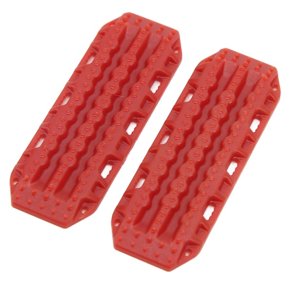 2kpl RC Hiekkalevy Muoviset Pelastusrampit Axial SCX24 1/24 RC Crawlereille Päivitysosat Punainen
