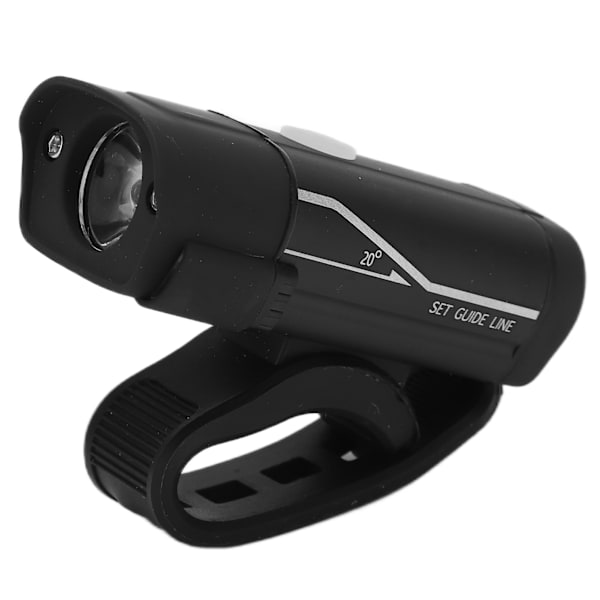 Cykel Forlygte Aluminium Legering 5 Niveauer Sort Front Cykellygter med Datakabel til Camping Vandreture Natkørsel