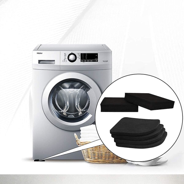 Stille gummi anti-vibrationspuder til vaskemaskine og tørretumbler vaskemaskine - sæt med 8