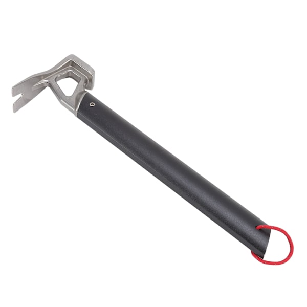 Camping Hammer i rustfrit stål med oksehornshoved, aluminiumhåndtag, stor modstand, teltpløkkehammer til camping, udendørs, sort