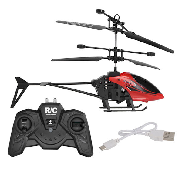 Fjärrstyrd Anti-Fall Flygande Utomhus Flygplan Laddningsbar Fjärrstyrd Helikopter Leksaksmodell (Röd)
