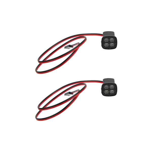 2 Sarjaa RC Auto Valot LED Ajovalot Neliö Korkea Kirkkaus Kohdevalot 1/10 RC Tela-autolle