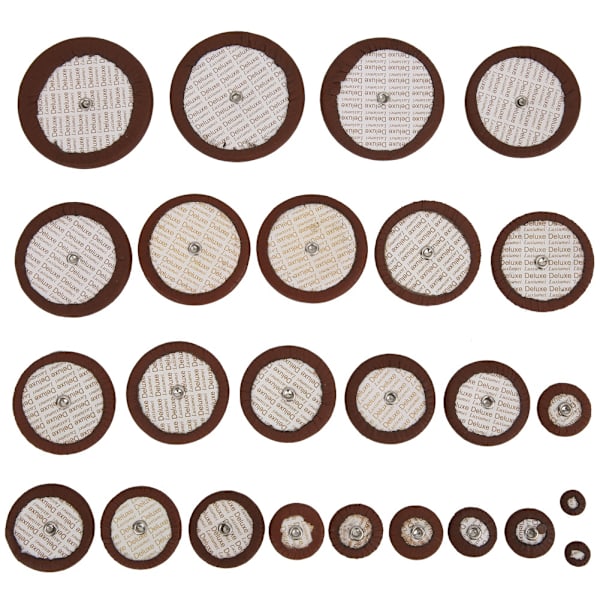 25 stk Multi Size Sax Leather Pads Erstatningssett for Tenorsaxofon