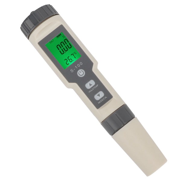 4-i-1 EC/TDS/Salinitets/Temperatur Tester Multifunktionel Vandkvalitetstester til Akvarium